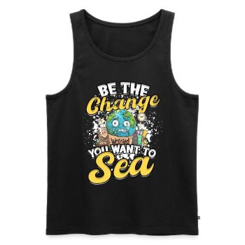 Umweltschutz Umweltschützer Recyceln - Männer Premium Bio Tank Top - Schwarz - Vorne - Michal (187cm)