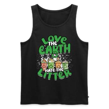 Umweltschutz Umweltschützer Recyceln - Männer Premium Bio Tank Top - Schwarz - Vorne - Michal (187cm)