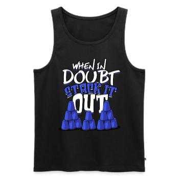 Sport Stacking Speed Stacker Cup Stacking - Männer Premium Bio Tank Top - Schwarz - Vorne - AI Model Male 178 light (178cm)