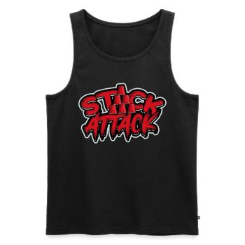 Stack Attack Speed Stacker Cup Stacking - Männer Premium Bio Tank Top - Schwarz - Vorne - AI Model Male 178 light (178cm)