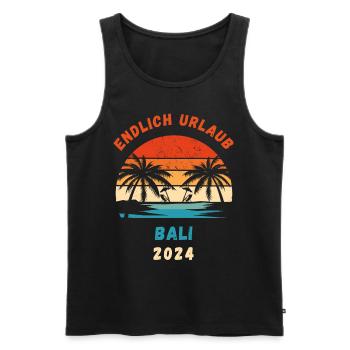 Bali Urlaub 2024 Indonesien Insel Idee - Männer Premium Bio Tank Top - Schwarz - Vorne - AI Model Male 178 light (178cm)