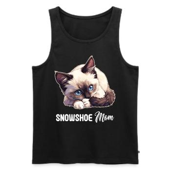 Chaton raquette Chat raquette - Débardeur bio Premium Homme - noir - Devant - AI Model Male 178 light (178cm)