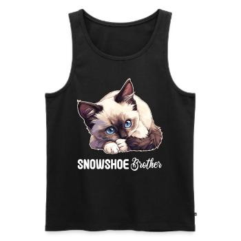 Chaton raquette Chat raquette - Débardeur bio Premium Homme - noir - Devant - Michal (187cm)