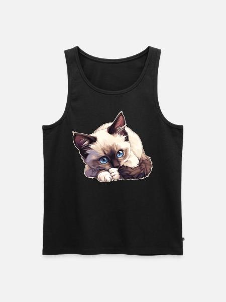 Snowshoe Kitten Snowshoe Cat - Men's Premium Organic Tank Top - black