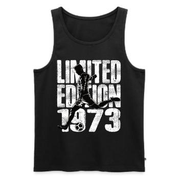 Édition limitée 1973 Édition limitée Football - Débardeur bio Premium Homme - noir - Devant - Michal (187cm)