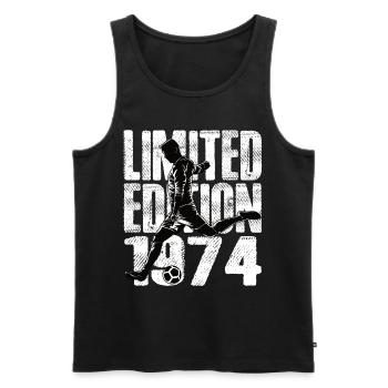 Édition limitée 1974 Édition limitée Football - Débardeur bio Premium Homme - noir - Devant - Michal (187cm)