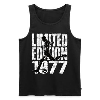 Édition limitée 1977 Édition limitée Football - Débardeur bio Premium Homme - noir - Devant - Michal (187cm)