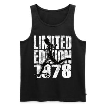 Limited Edition 1978 Limited Edition Football - Men's Premium Organic Tank Top - black - Front - Michal (187cm)