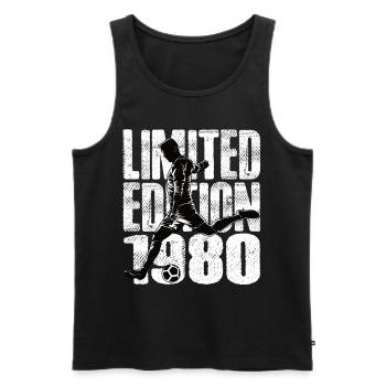 Édition limitée 1980 Édition limitée Football - Débardeur bio Premium Homme - noir - Devant - Michal (187cm)