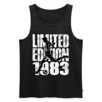Limited Edition 1983 Limited Edition Fußball - Männer Premium Bio Tank Top - Schwarz - Vorne - Michal (187cm)