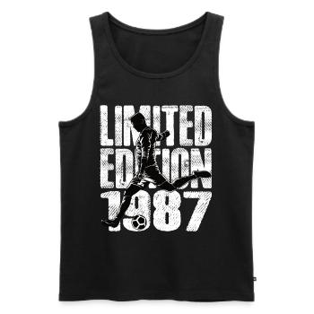 Édition limitée 1987 Édition limitée Football - Débardeur bio Premium Homme - noir - Devant - Michal (187cm)