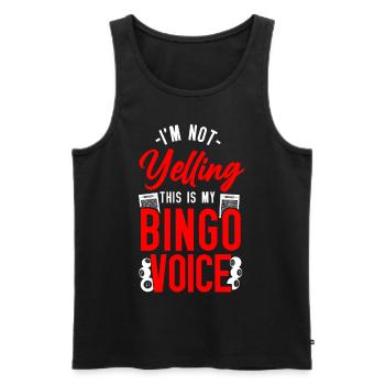 Bingo Player I'm Not Yelling This - Men's Premium Organic Tank Top - black - Front - Michal (187cm)