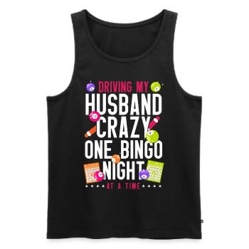 Bingo Player Husband Wife Driving - Men's Premium Organic Tank Top - black - Front - Michal (187cm)