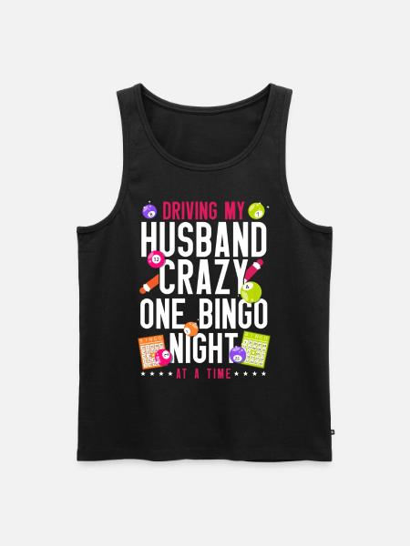 Bingo Player Husband Wife Driving - Men's Premium Organic Tank Top - black