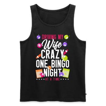 Bingo Player Husband Wife Driving - Men's Premium Organic Tank Top - black - Front - Michal (187cm)