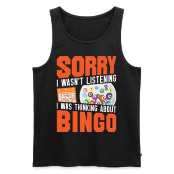 Bingo Player Sorry I Wasn't - Männer Premium Bio Tank Top - Schwarz - Vorne - Michal (187cm)