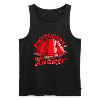 Professional Stacker Stacker Cup Stacking - Männer Premium Bio Tank Top - Schwarz - Vorne - AI Model Male 178 light (178cm)