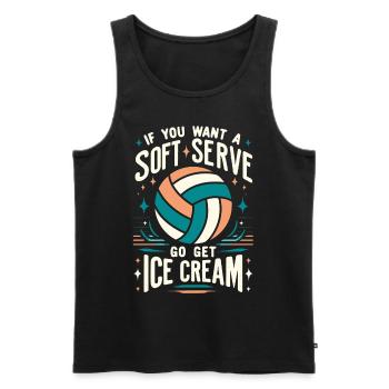volley-ball, joueurs de volley-ball drôles, joueurs de volley-ball - Débardeur bio Premium Homme - noir - Devant - Michal (187cm)