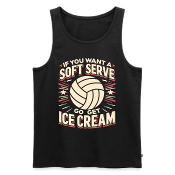 volley-ball, joueurs de volley-ball drôles, joueurs de volley-ball - Débardeur bio Premium Homme - noir - Devant - Michal (187cm)