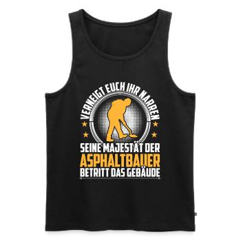 Asphalt builder bows to you road builder - Men's Premium Organic Tank Top - black - Front - AI Model Male 178 light (178cm)
