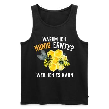 Beekeeper Tshirt Honey Bee Beekeeping Beekeeper - Men's Premium Organic Tank Top - black - Front - Michal (187cm)