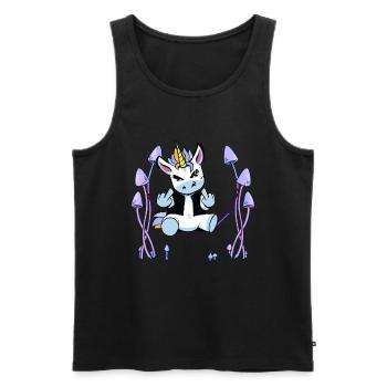 Licornes Licorne Hamac - Débardeur bio Premium Homme - noir - Devant - Michal (187cm)