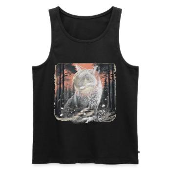 Forêt, Renard, Animaux De La Forêt, Faune, Renards, Nature, Rétro - Débardeur bio Premium Homme - noir - Devant - Michal (187cm)