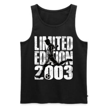 Édition limitée 2003 Édition limitée Football - Débardeur bio Premium Homme - noir - Devant - Michal (187cm)