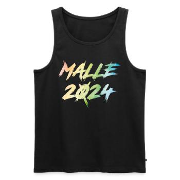 Malle 2024 - Männer Premium Bio Tank Top - Schwarz - Vorne - Michal (187cm)