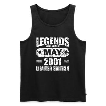 23. Geburtstag Mai Jahrgang 2001 Geschenkidee - Männer Premium Bio Tank Top - Schwarz - Vorne - Michal (187cm)