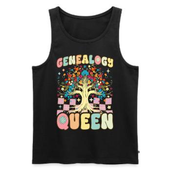 Généalogie Reine Généalogiste Groovy Ascendance - Débardeur bio Premium Homme - noir - Devant - Michal (187cm)
