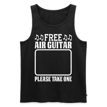 Kostenlose Luftgitarre Bitte nehmen Sie einen lust - Männer Premium Bio Tank Top - Schwarz - Vorne - AI Model Male 178 light (178cm)