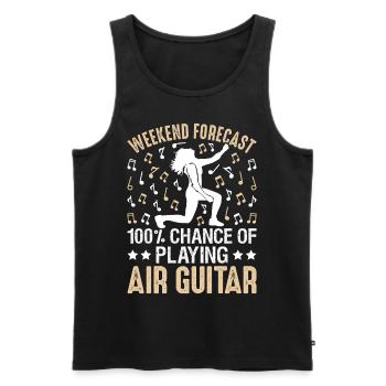 100% Chance, Luftgitarre zu spielen Lustiger Luftg - Männer Premium Bio Tank Top - Schwarz - Vorne - AI Model Male 178 light (178cm)