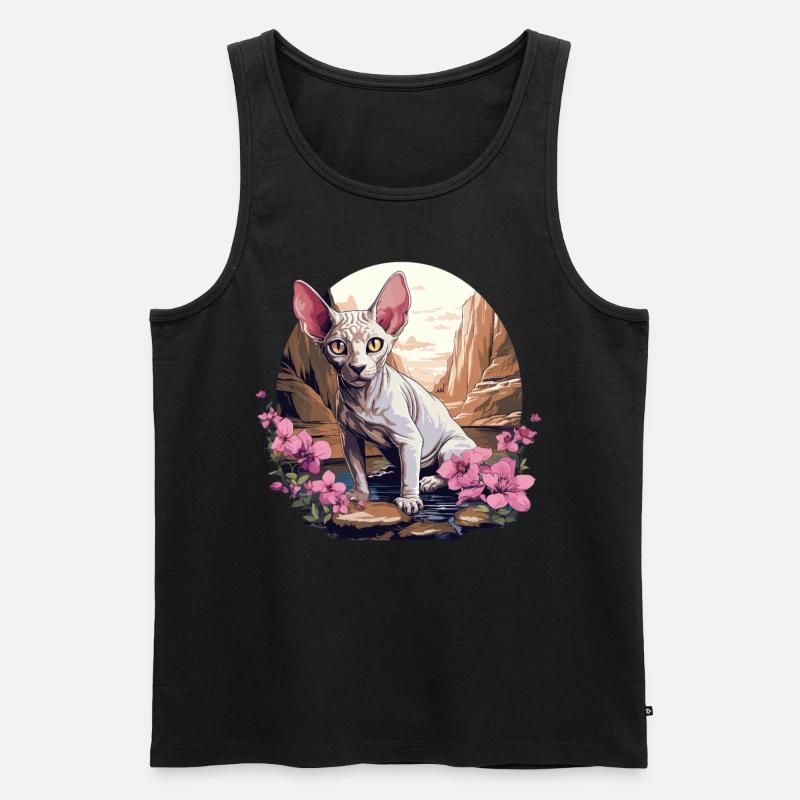 Sphynx Kätzchen Sphynx Katze - Männer Premium Bio Tank Top - Schwarz
