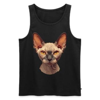 Sphynx Kätzchen Sphynx Katze - Männer Premium Bio Tank Top - Schwarz - Vorne - AI Model Male 178 light (178cm)