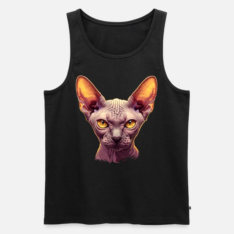 Sphynx Kätzchen Sphynx Katze - Männer Premium Bio Tank Top - Schwarz