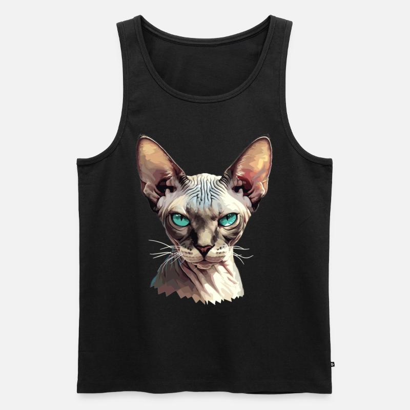 Chaton Sphynx Chat Sphynx - Débardeur bio Premium Homme - noir