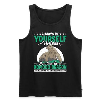 Seien Sie Immer Besitzer Eines Komodowarans, - Männer Premium Bio Tank Top - Schwarz - Vorne - AI Model Male 178 light (178cm)
