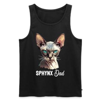 Sphynx Kätzchen Sphynx Katze - Männer Premium Bio Tank Top - Schwarz - Vorne - AI Model Male 178 light (178cm)