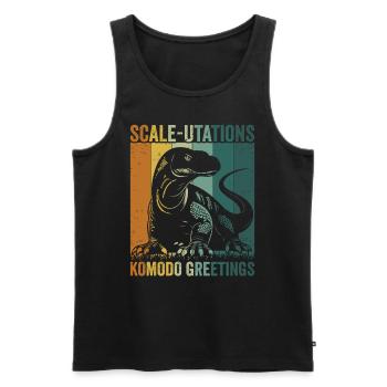 Scale-utations Komodowaran-besitzer Wildtiere - Männer Premium Bio Tank Top - Schwarz - Vorne - AI Model Male 178 light (178cm)
