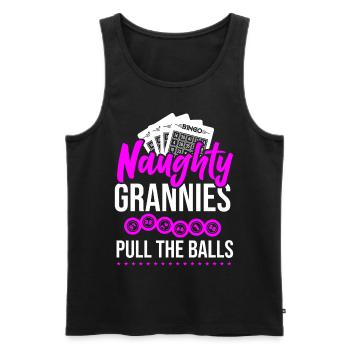 Bingo Player Grandma Naughty - Männer Premium Bio Tank Top - Schwarz - Vorne - AI Model Male 178 light (178cm)