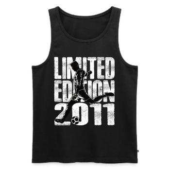 Limited Edition 2011 Limited Edition Fußball - Männer Premium Bio Tank Top - Schwarz - Vorne - Michal (187cm)