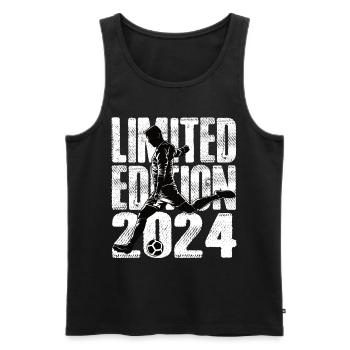Football en édition limitée 2024 en édition limitée - Débardeur bio Premium Homme - noir - Devant - AI Model Male 178 light (178cm)