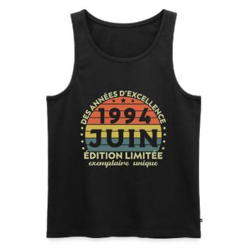 Hergestellt im Juni 1994 Geburtstagsgeschenk - Männer Premium Bio Tank Top - Schwarz - Vorne - Michal (187cm)