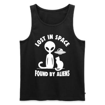 SciFi et extraterrestres extraterrestres et fan d’ovnis - Débardeur bio Premium Homme - noir - Devant - AI Model Male 178 light (178cm)