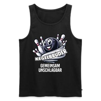 Bowling Brothers Skittles Bowling Club Design for Bowling - Men's Premium Organic Tank Top - black - Front - Michal (187cm)