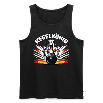 Bowling King Skittles Bowling Club Design for Bowling - Men's Premium Organic Tank Top - black - Front - Michal (187cm)