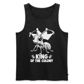 Ant Farm Owner Ant Breeder King Of The - Men's Premium Organic Tank Top - black - Front - Michal (187cm)