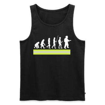 Firefighter Tshirt Firefighter Firefighter 112 - Men's Premium Organic Tank Top - black - Front - AI Model Male 178 light (178cm)