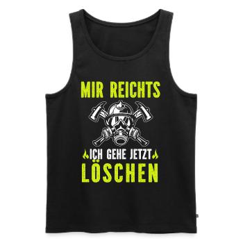 Firefighter Tshirt Firefighter Firefighter 112 - Men's Premium Organic Tank Top - black - Front - AI Model Male 178 light (178cm)